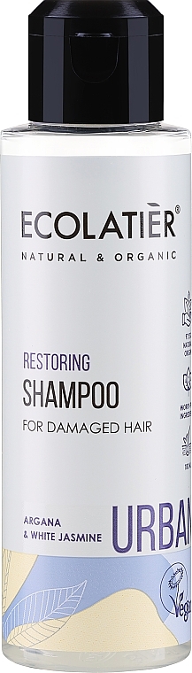 Regenerujący szampon do włosów zniszczonych Argan i biały jaśmin - Ecolatier Urban Restoring Shampoo