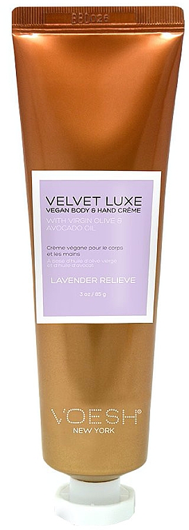 Zmiękczający krem ​​do ciała i rąk z lawendą - Voesh Velvet Luxe Lavender Soothe Vegan Body&Hand Creme  — Zdjęcie N1
