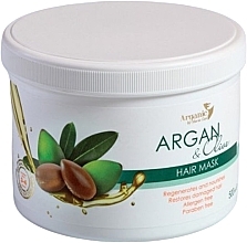 Maska do włosów z arganem i oliwą z oliwek - Aries Cosmetics Arganic by Maria Gan Hair Mask Argan & Olive — Zdjęcie N1