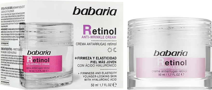 Przeciwzmarszczkowy krem do twarzy z retinolem - Babaria Retinol Anti-Wrinkle Cream — Zdjęcie N2