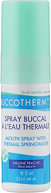 Organiczna woda termalna w sprayu do ust o smaku miętowym - Buccotherm