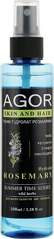 Tonik Rozmarynowy do ciała i włosów - Agor Summer Time Skin And Hair Tonic — Zdjęcie N1