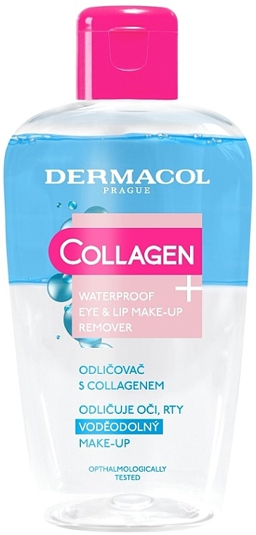 Dwufazowy płyn do demakijażu wodoodpornego - Dermacol Collagen+ Waterproof Eye & Lip Make-Up Remover — Zdjęcie N1