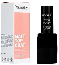 PRZECENA! Matujący top coat do paznokci - Pierre Rene Matt Top Coat Matting Effect * — Zdjęcie N1