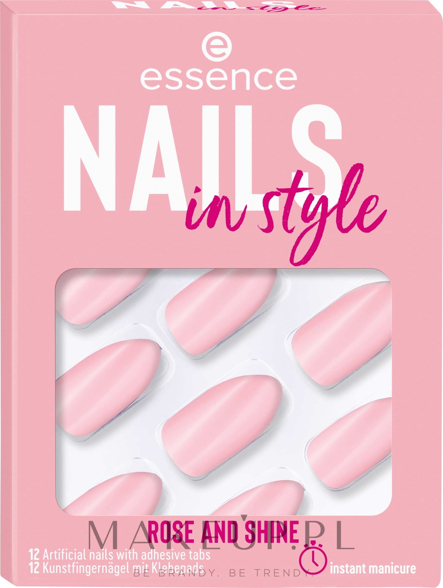 Samoprzylepne sztuczne paznokcie - Essence Nails In Style Rose And Shine — Zdjęcie 12 szt.