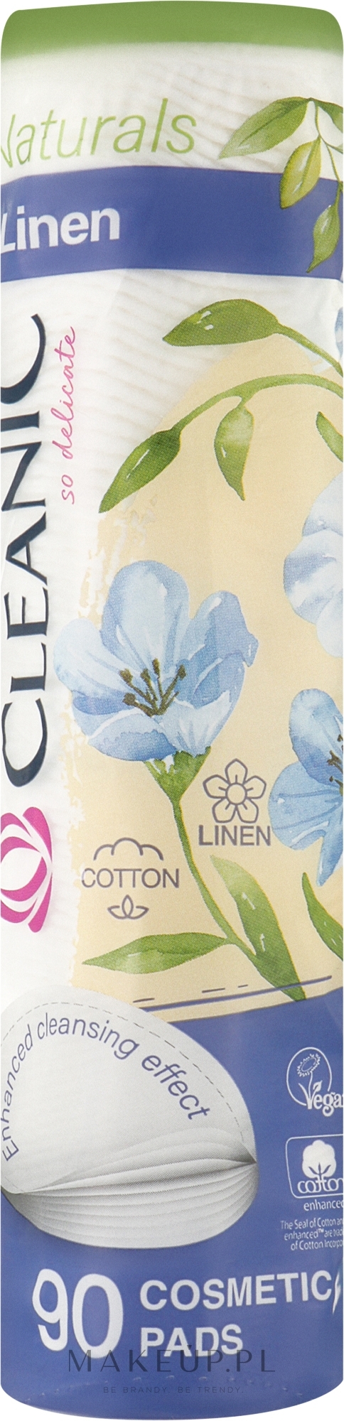 Płatki kosmetyczne, 90 szt. - Cleanic Naturals Linen — Zdjęcie 90 szt.