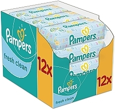 Kup Chusteczki dla niemowląt, 12 x 64 szt. - Pampers Fresh Clean Wipes