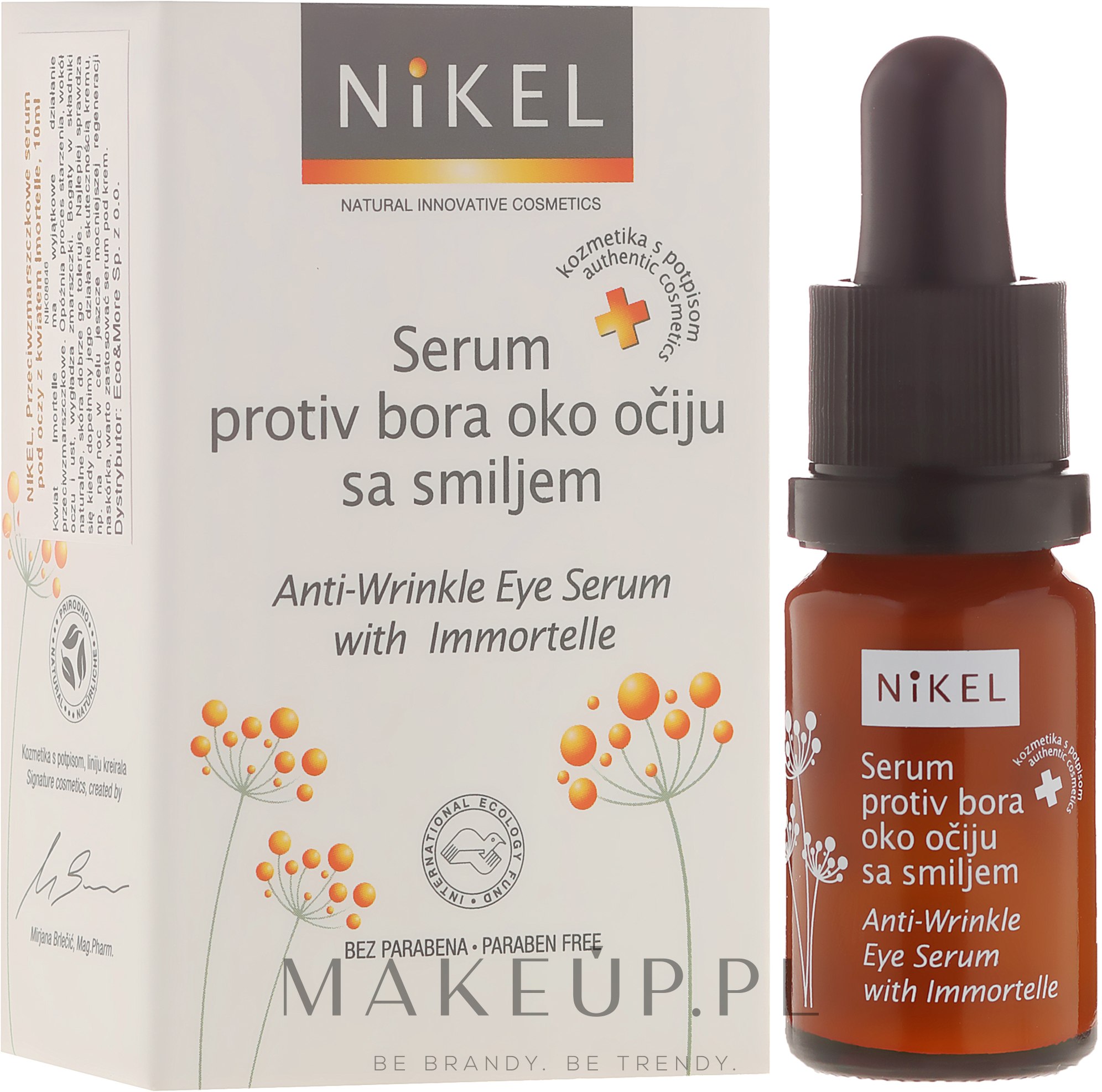 Przeciwzmarszczkowe serum pod oczy z wyciągiem z kwiatów kocanki - Nikel Anti-Wrinkle Eye Serum — Zdjęcie 10 ml