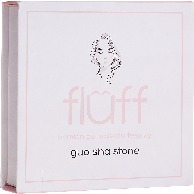 Kamień do masażu twarzy, różowy - Fluff Gua Sha Stone — Zdjęcie N1