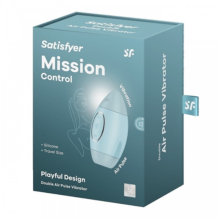 Próżniowy stymulator łechtaczki, niebieski - Satisfyer Mission Control Blue — Zdjęcie N1