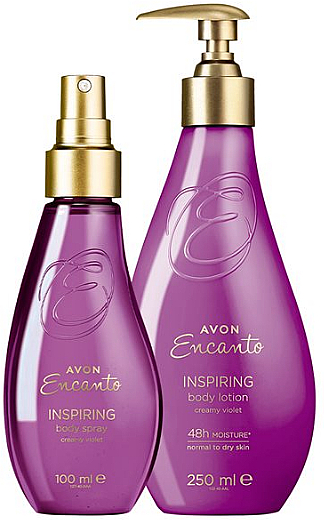 Zestaw - Avon Encanto Inspiring (lotion/250ml + spray/100ml) — Zdjęcie N1