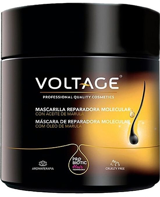 Maska molekularna z olejkiem marula - Voltage Prebiotic Hair Technology Marula Oil Molecular Repair Mask — Zdjęcie N1