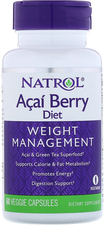 Acai Berry ochrona antyoksydacyjna, kapsułki - Natrol AcaiBerry Diet — Zdjęcie N1