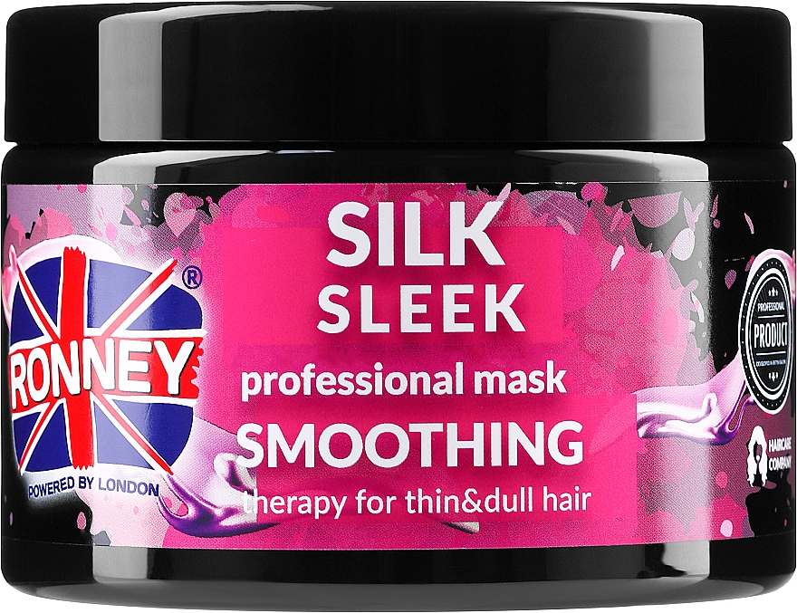 Maska do włosów z proteinami jedwabiu - Ronney Professional Silk Sleek Smoothing Mask  — Zdjęcie N1