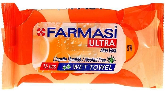 Chusteczki nawilżane z aloesem - Farmasi Ultra Orange — Zdjęcie N1