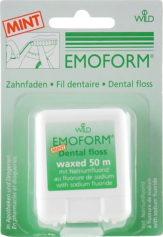 Nić dentystyczna z fluorem i miętą - Dr. Wild Emoform — Zdjęcie N1