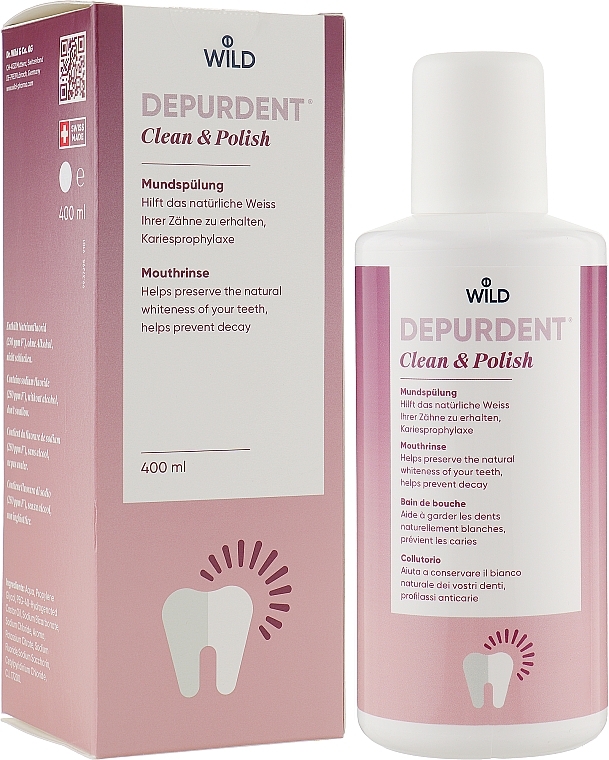 Płyn do płukania jamy ustnej Oczyszczanie i polerowanie - Dr. Wild Depurdent Clean&Polish Mouthrinse — Zdjęcie N2