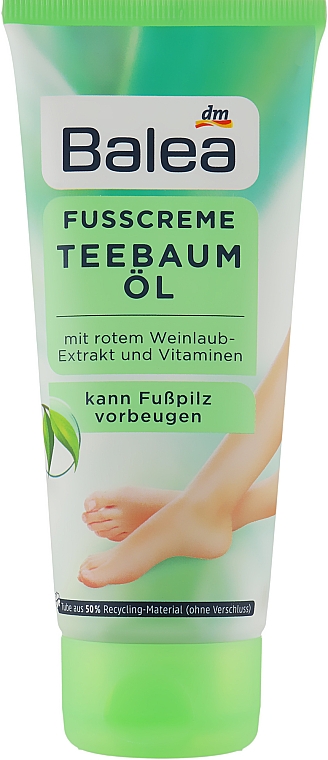 Krem do stóp z olejkiem z drzewa herbacianego - Balea Tea Tree Oil Foot Cream — Zdjęcie N1