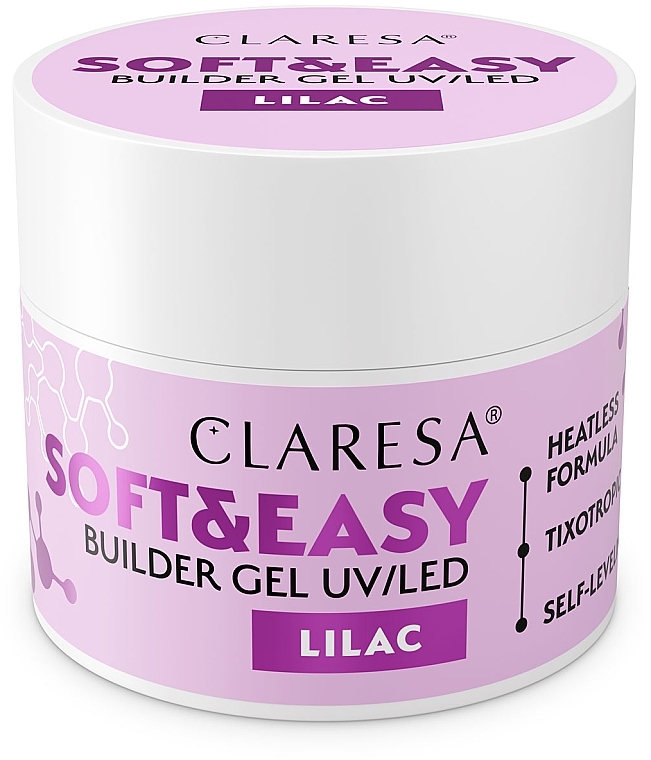 Modelujący żel do paznokci - Claresa Soft & Easy Builder Gel UV/LED Lilac — Zdjęcie N1