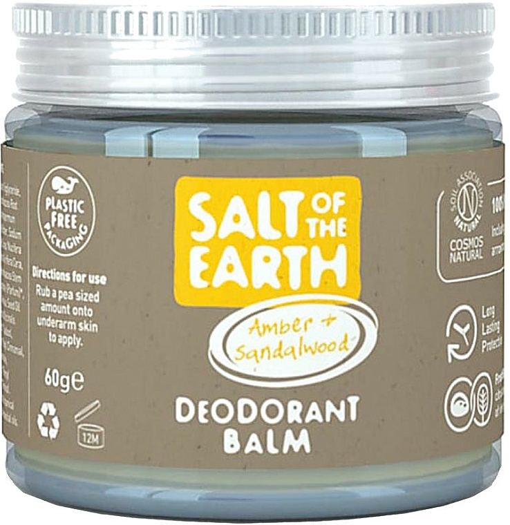 Naturalny balsam dezodorujący - Salt Of The Earth Amber & Sandalwood Natural Deodorant Balm — Zdjęcie N1