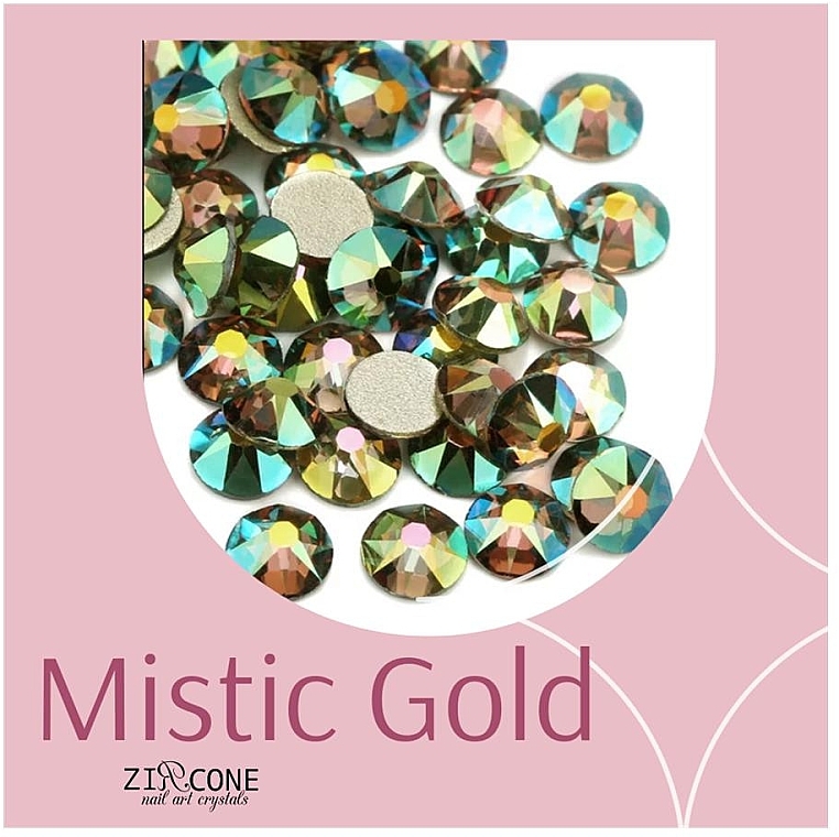Cyrkonie do zdobienia paznokci, mix rozmiarów, złote - Zircone Mistic Gold — Zdjęcie N1