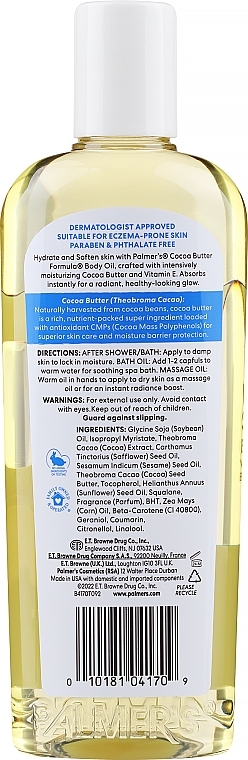 Nawilżający olejek do ciała - Palmer's Cocoa Butter Formula Moisturizing Body Oil — Zdjęcie N2