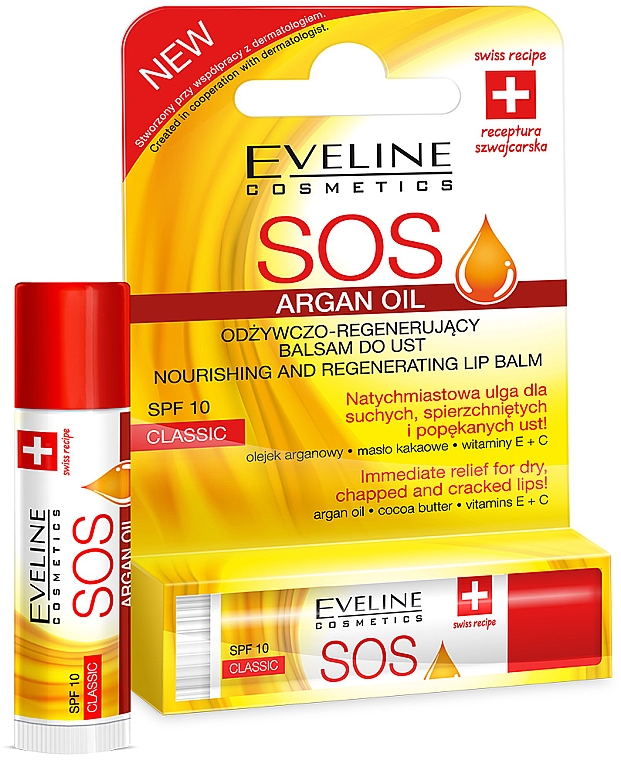 Odżywczo-regenerujący balsam do ust - Eveline Cosmetics S.O.S.