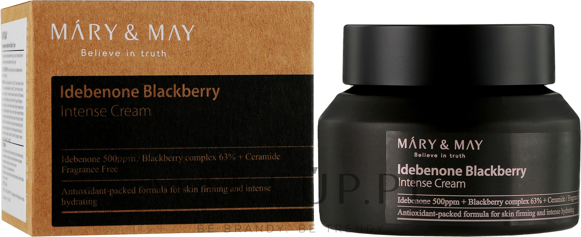 Intensywny krem do twarzy - Mary & May Idebenone Blackberry Complex Intense Cream — Zdjęcie 70 g
