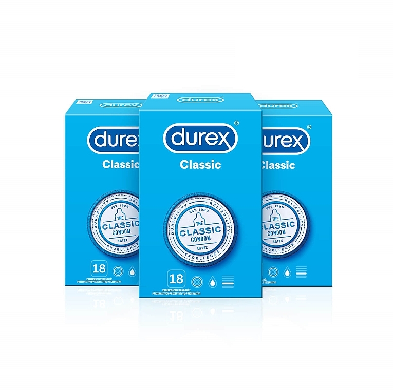 Prezerwatywy, 3 opakowania - Durex Classic Pack — Zdjęcie N1
