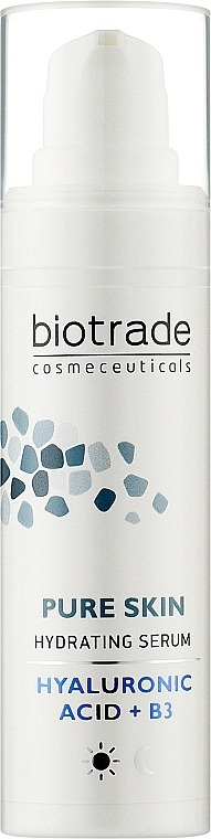Serum z kwasem hialuronowym i niacynamidem intensywnie nawilżające skórę - Biotrade Pure Skin — Zdjęcie N1