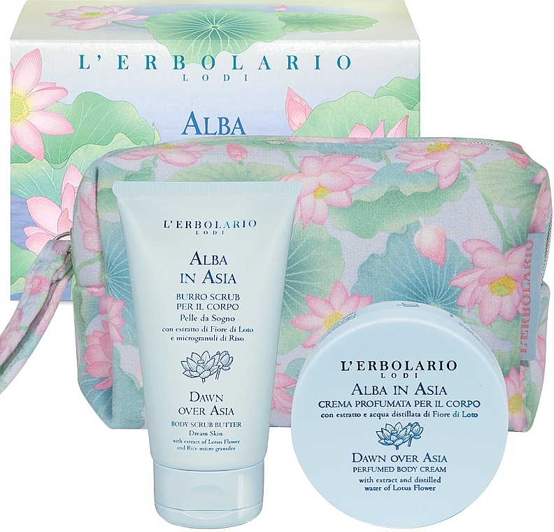 PRZECENA! L'Erbolario Alba in Asia - Zestaw (scr/50ml +cr/75ml + bag) * — Zdjęcie N1