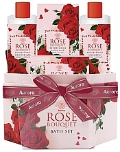 Kup Zestaw Bukiet róż - Aurora Rose Bouquet Set (sh/gel/200ml + shampoo/200ml + soap/100g + bath/salt/100g)