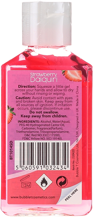 Antybakteryjny żel do rąk Truskawkowe daiquiri - Bubble T Cleansing Hand Gel Strawberry Daiquiri — Zdjęcie N2
