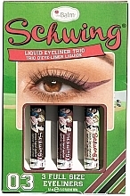 Zestaw do makijażu - theBalm Ladies Schwing Liquid Eyeliner Trio (eye/liner/3x1.7ml) — Zdjęcie N1