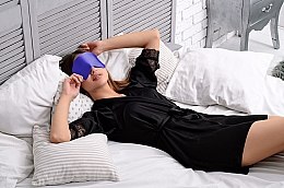 Maska do snu Soft Touch, fioletowoniebieska (20 x 8 cm) - MAKEUP — Zdjęcie N2