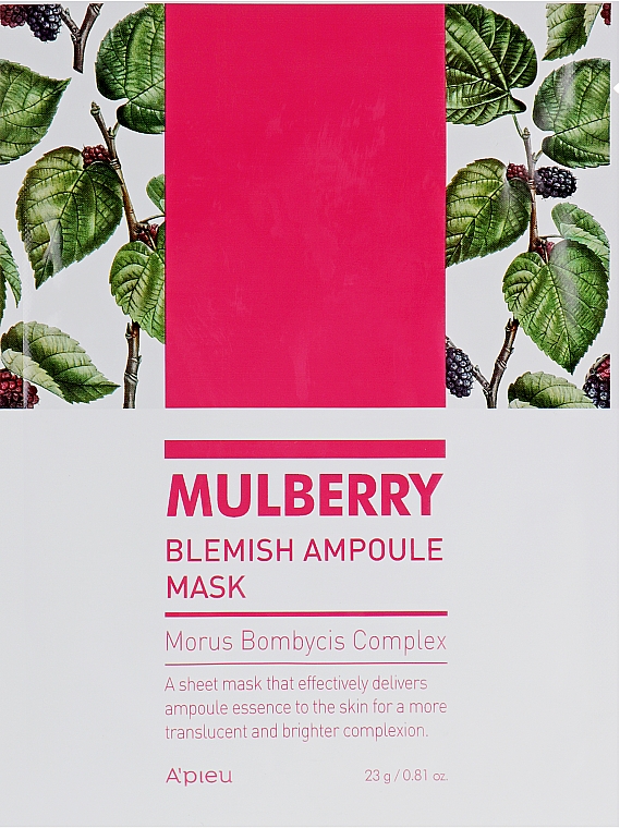 Maseczka-ampułka do twarzy Morwa - A'pieu Mulberry Blemish Ampoule Mask — Zdjęcie N1