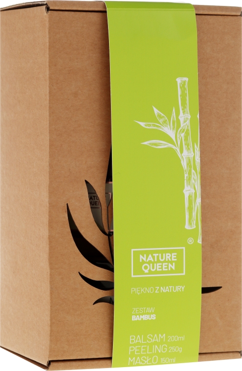 Zestaw Bambus - Nature Queen Linia regenerująco-kojąca (peel 250 g + b/butter 150 ml + b/lot 200 ml) — Zdjęcie N1