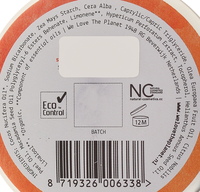 Naturalny dezodorant w kremie - We Love The Planet Deodorant Original Orange — Zdjęcie N2