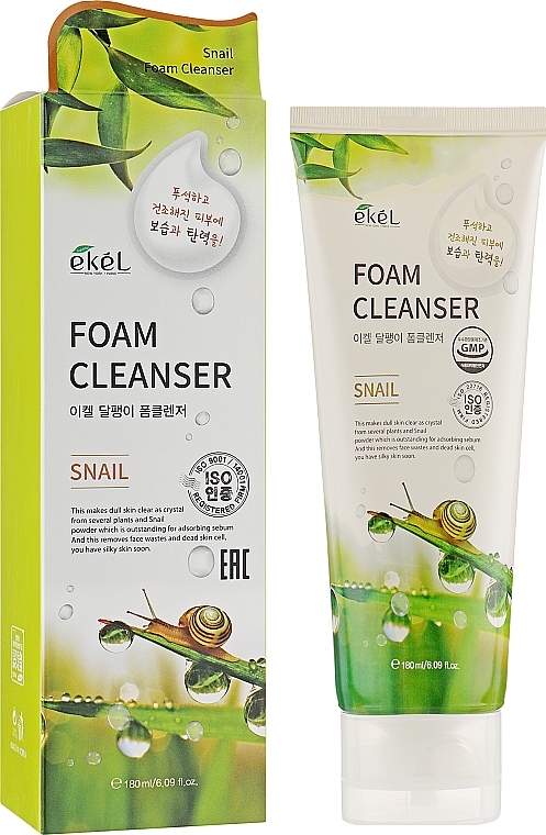 Oczyszczająca pianka z mucyną ślimaka - Ekel Snail Foam Cleanser — Zdjęcie N2