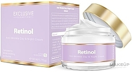 Krem do twarzy z retinolem - Exclusive Cosmetics Retinol Anti-Wrinkle Day & Night Cream — Zdjęcie N1