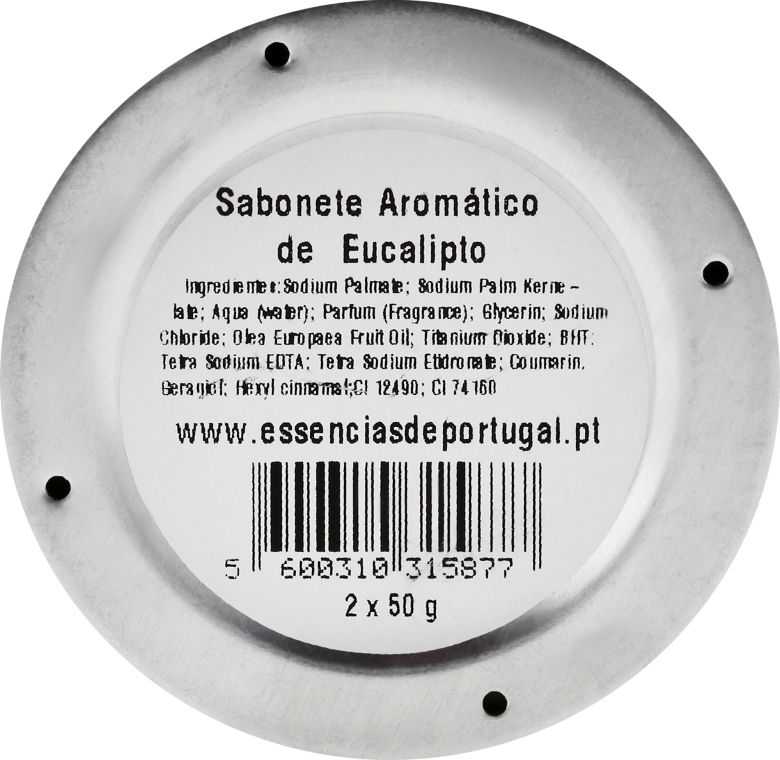 Naturalne mydło w kostce Eukaliptus - Essências de Portugal Tradition Aluminum Jewel-Keeper Eucaliptus Soap (w puszce) — Zdjęcie N3