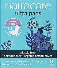 Podpaski ze skrzydełkami, 10 szt. - Natracare Ultra Pads Long — Zdjęcie N1