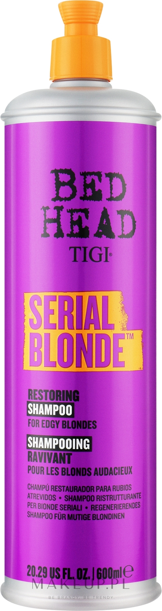 Regenerujący szampon do zniszczonych blond włosów - Tigi Bed Head Serial Blonde Shampoo — Zdjęcie 600 ml