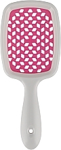 Szczotka do włosów, biała z różowymi zębami - Kodi Professional Soft Touch Hairbrush — Zdjęcie N2