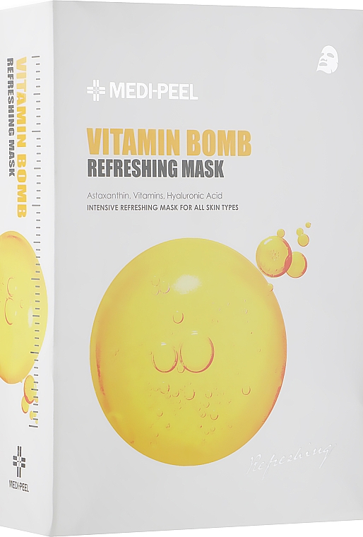 Tonizująca maska ​​w płachcie - MEDIPEEL Vitamin Bomb Refreshing Mas — Zdjęcie N3