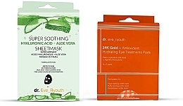 Kup Zestaw - Dr. Eve_Ryouth Super Soothing + 24K Gold + Antioxidant (f/mask/3pcs+eye/patch/5pcs)