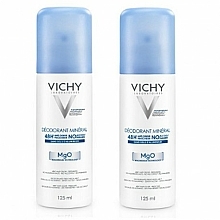 Zestaw - Vichy Mineral Deodorant Spray 48H Sensitive Skin (deo/125ml + deo/125ml) — Zdjęcie N1