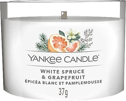 Zapachowa miniświeczka w szkle - Yankee Candle White Spruce And Grapefruit  — Zdjęcie N1