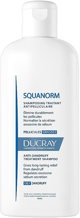 Szampon redukujący łupież tłusty - Ducray Squanorm Kertiol Shampoo