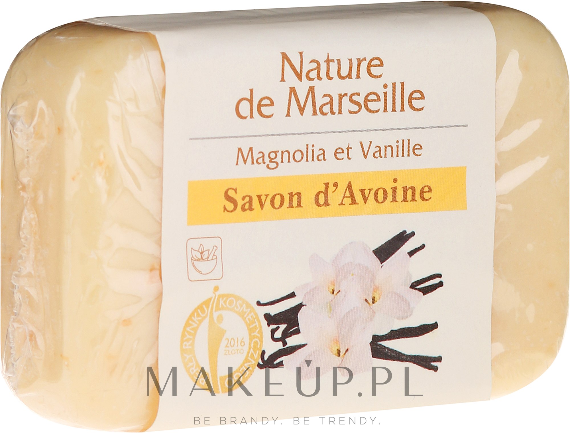 Mydło owsiane o zapachu magnolii i wanilii - Nature de Marseille — Zdjęcie 100 g